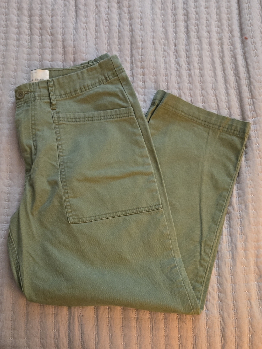 Lucky Brand Olive Green Cropped Utility Pants